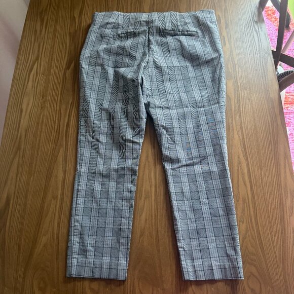A New Day Skinny Ankle High Rise Plaid Pants Women 18R (Inseam 26) Gray Stretch - Picture 6 of 6